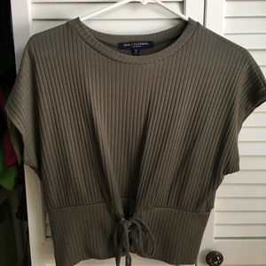 cute green cropped shirt